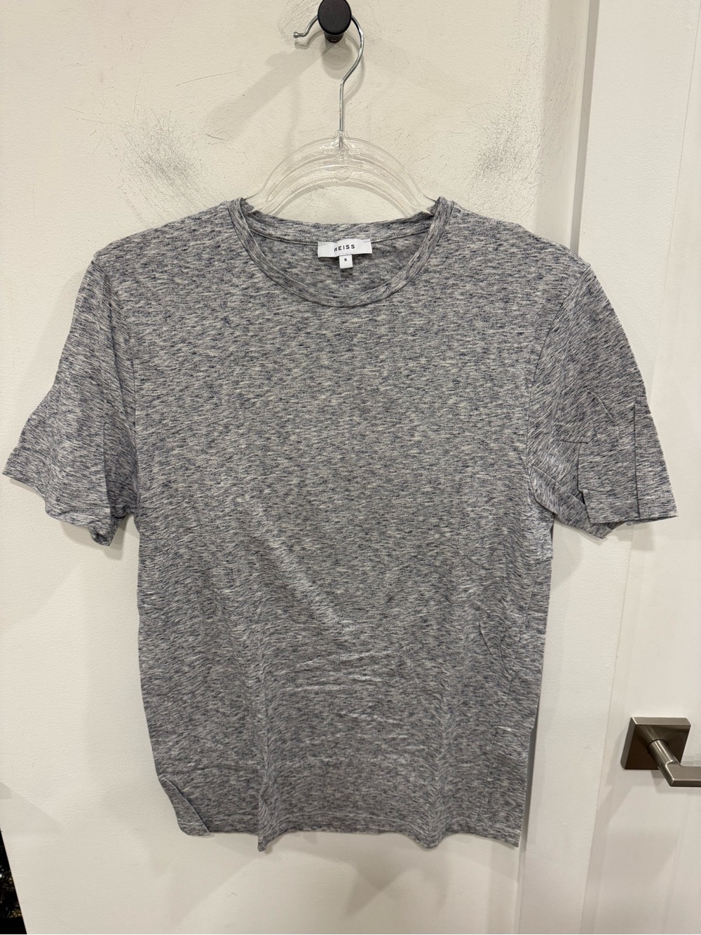 Reiss Men’s Heather Gray Short Sleeve Crew Tee
